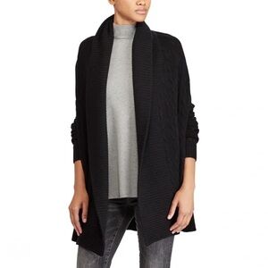POLO Ralph Lauren Black Open Front Cashmere Cardigan